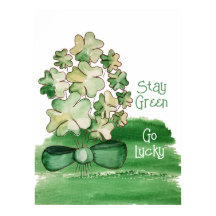 Lycklig Shamrock Klöver Akvarell