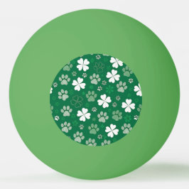 Lycklig Shamrock och tassavtryck Pingisboll
