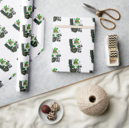Lycklig Shamrock St. Patricks dag presentpapper