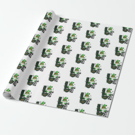 Lycklig Shamrock St. Patricks dag presentpapper