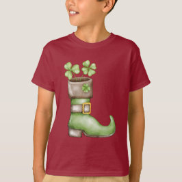 Lycklig Shamrock St. Patrick's Day Barn Regnbåge  T Shirt