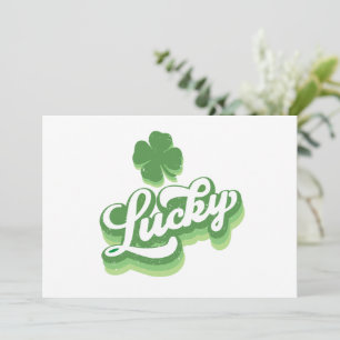 Lycklig Shamrock St Patrick's Day Irländska Kort