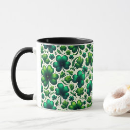 Lycklig Shamrock St. Patrick's Day-mugg Mugg