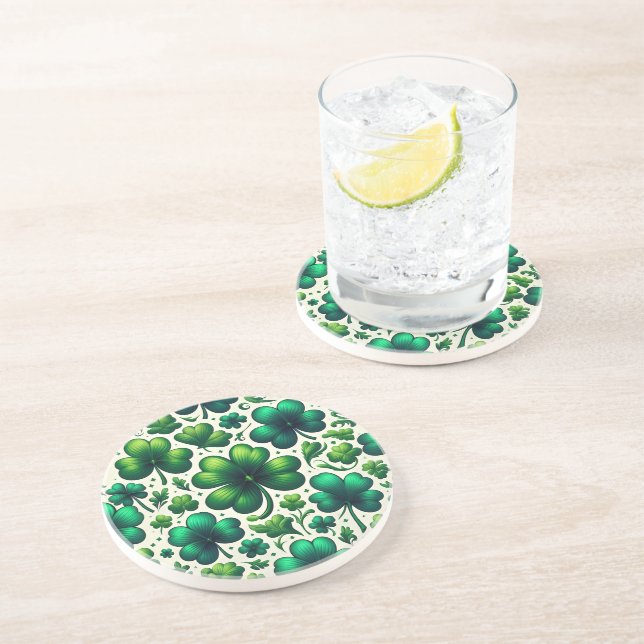 Lycklig Shamrock St. Patrick's Day Sandsten Underl Underlägg (Sidan)