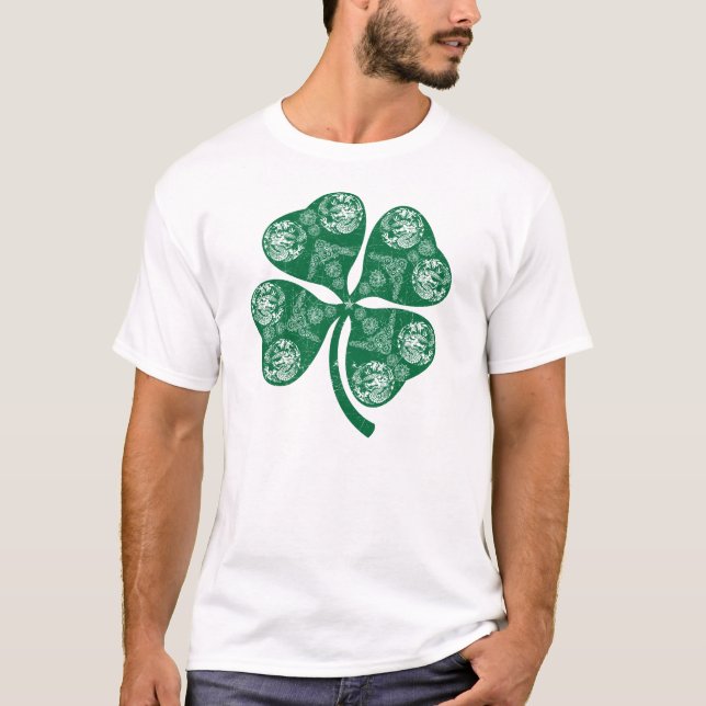 Lycklig Shamrock Tee (Framsida)