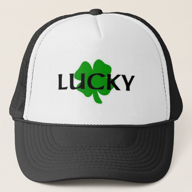 Lycklig Shamrockhatt Keps (Framsida)