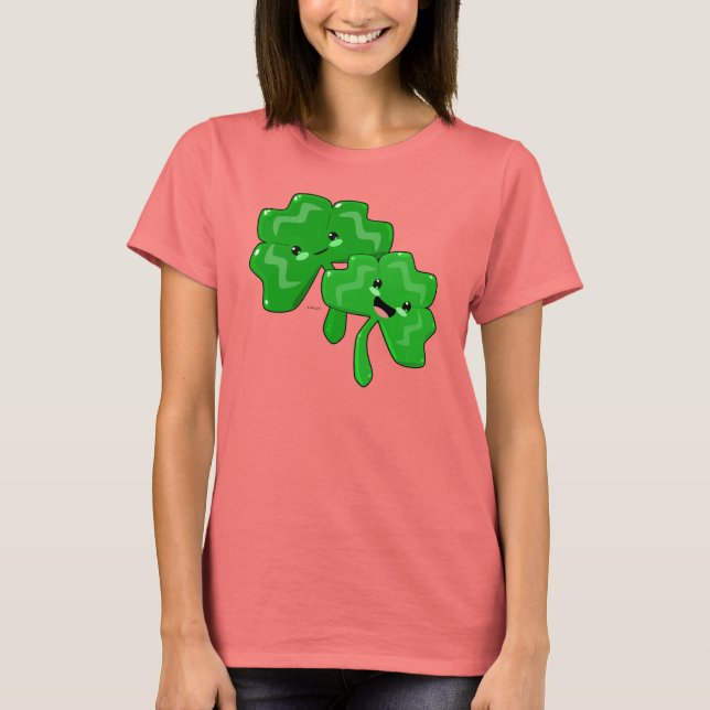 Lycklig Shamrocks Shirt Tee (Framsida)