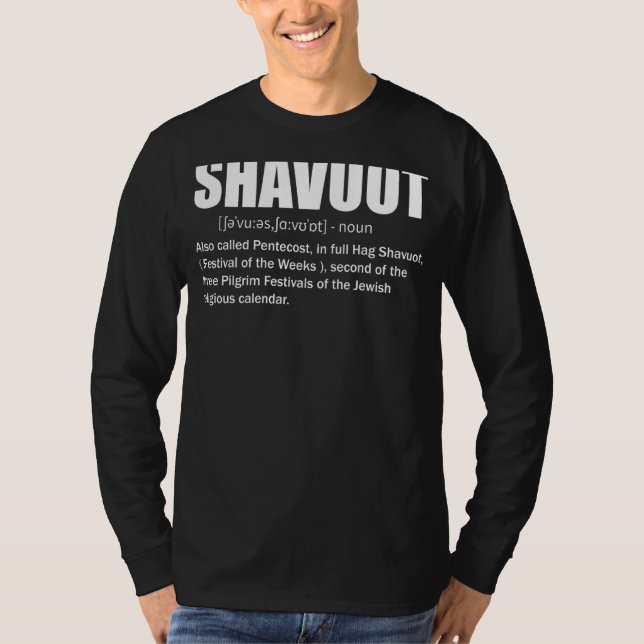 Lycklig Shavuot Definition Lycklig Shavuot Jewish  T Shirt (Framsida)