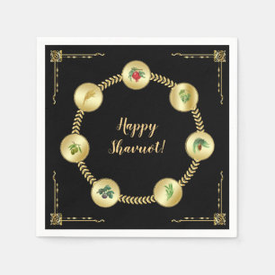 Lycklig SHAVUOT dekorativ dekorativ dekorativ sju  Pappersservett