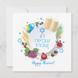 Lycklig Shavuot - hebreisk text, judisk Helgdag Julkort