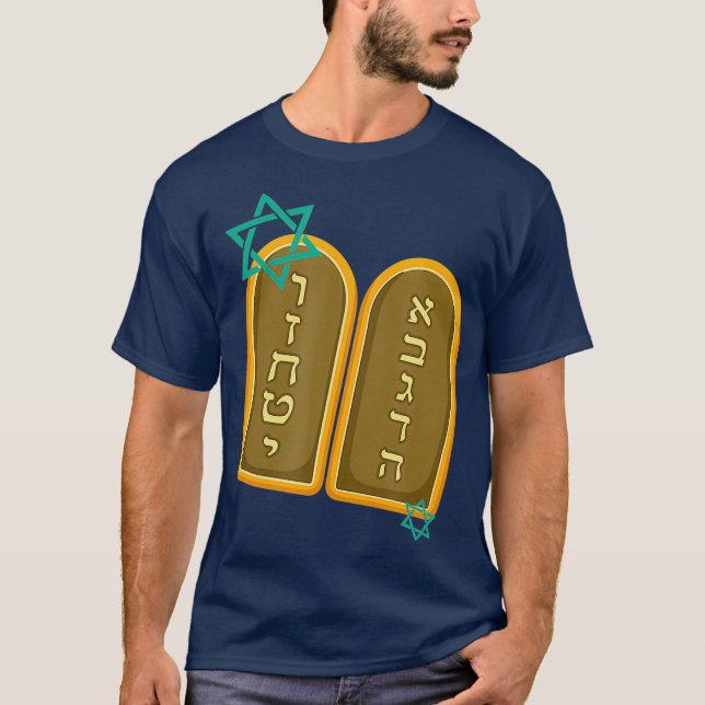 Lycklig Shavuot judisk Firande-hebreisk judaism T Shirt (Framsida)