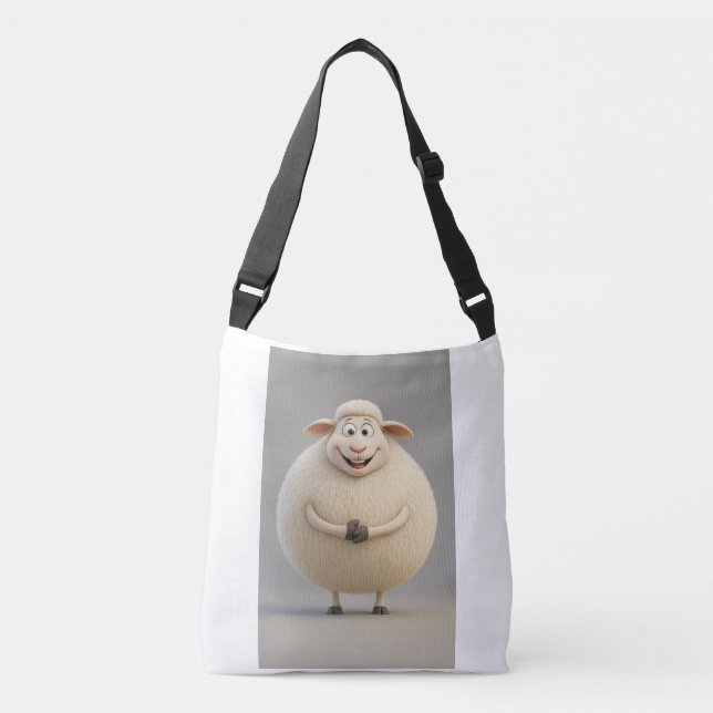 Lycklig Sheep Tote Bag Axelväska (Framsida)