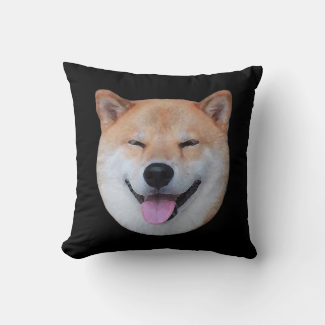 Lycklig shiba inu ansikte | Skuldgåva till hund Kudde (Framsida)