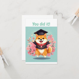 lycklig shiba inu-examen - studenten-kort