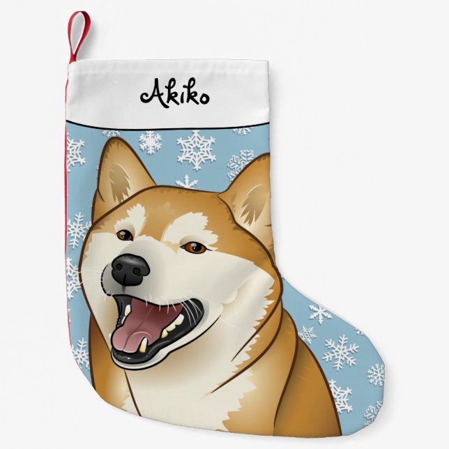 Lycklig Shiba Inu för god jul strumpa (Framsidan)