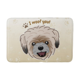 Lycklig Shih Tzu Hund älskare I Woof You Tassar Badrumsmatta