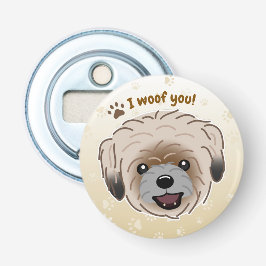 Lycklig Shih Tzu Hund älskare I Woof You Tassar Flasköppnare