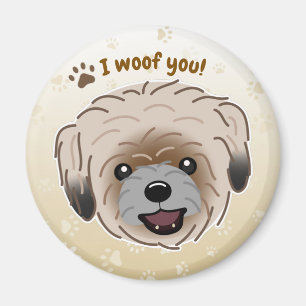 Lycklig Shih Tzu Hund älskare I Woof You Tassar Magnet