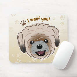 Lycklig Shih Tzu Hund älskare I Woof You Tassar Musmatta