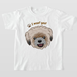 Lycklig Shih Tzu Hund älskare I Woof You Tassar T Shirt