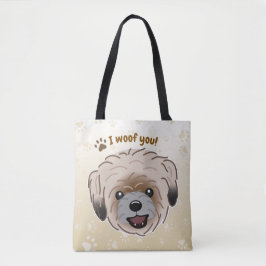 Lycklig Shih Tzu Hund älskare I Woof You Tassar Tygkasse