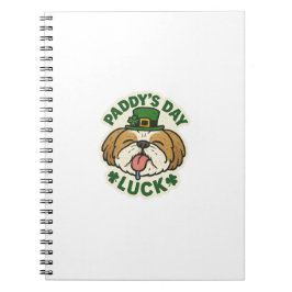 Lycklig Shih Tzu St.Patrick's Day Anteckningsbok