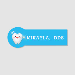 Lycklig Shiny Tooth DentalName Märkre Namnbricka