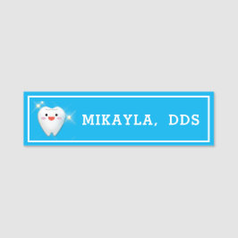 Lycklig Shiny Tooth DentalName Märkre Namnbricka