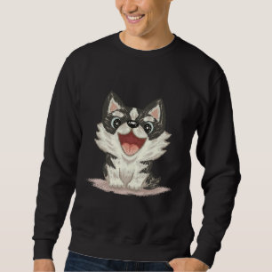 Lycklig Siberian husky Lång Ärmad Tröja