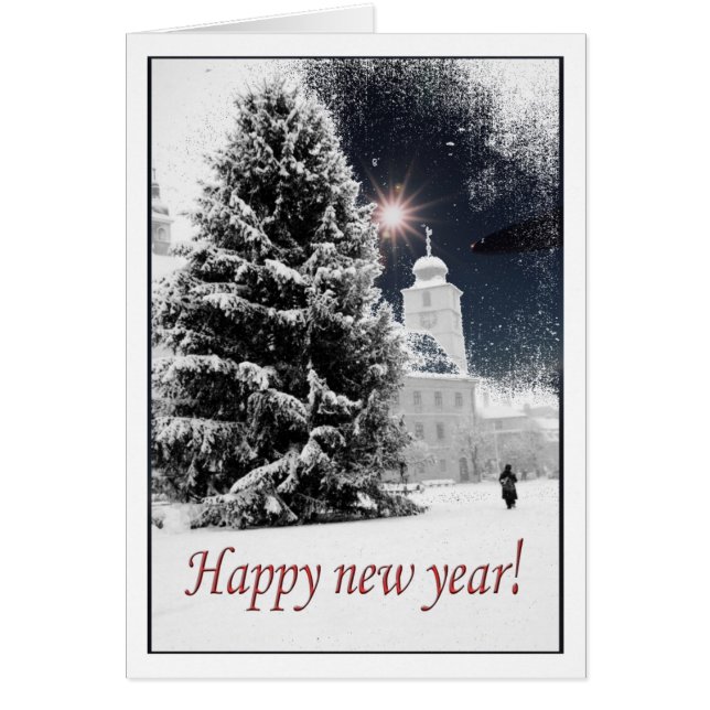 lycklig Sibiu Hälsningskort (Framsidan)