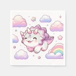 Lycklig Simple Dinosaur Baby Shower Pappersservett