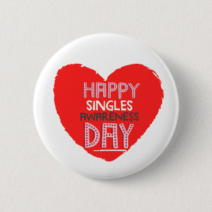 Lycklig singelmedvetenhetdag - valentines day knapp