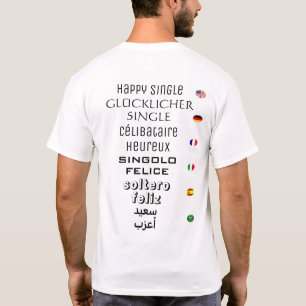 Lycklig Single Roligt Party TShirt och Coola Klubb T Shirt