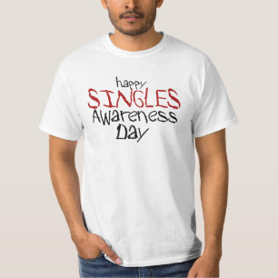 Lycklig Singles informationsdag Tee Shirt