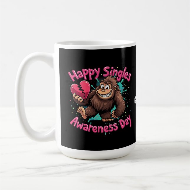 Lycklig Singles uppmärksamhetsdag firar Kärlek Kaffemugg (Vänster)