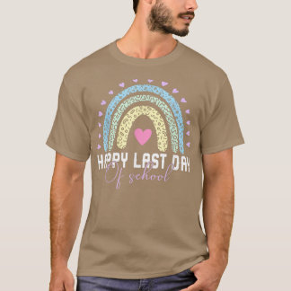Lycklig Sista dagen av skolans söta regnbågslärars T Shirt