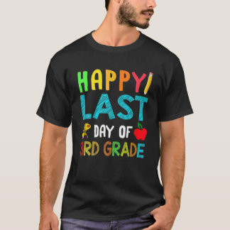 Lycklig sista dagen den 3:e Klass med äppelpenna T Shirt