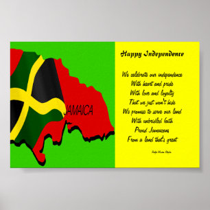Lycklig självständighet jamaica poster