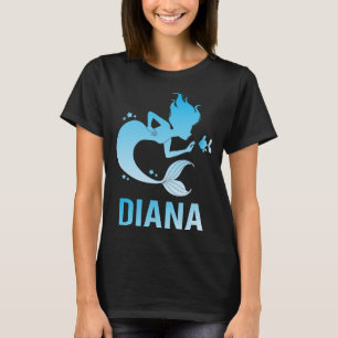 Lycklig Sjöjungfru - Diana Namn T Shirt