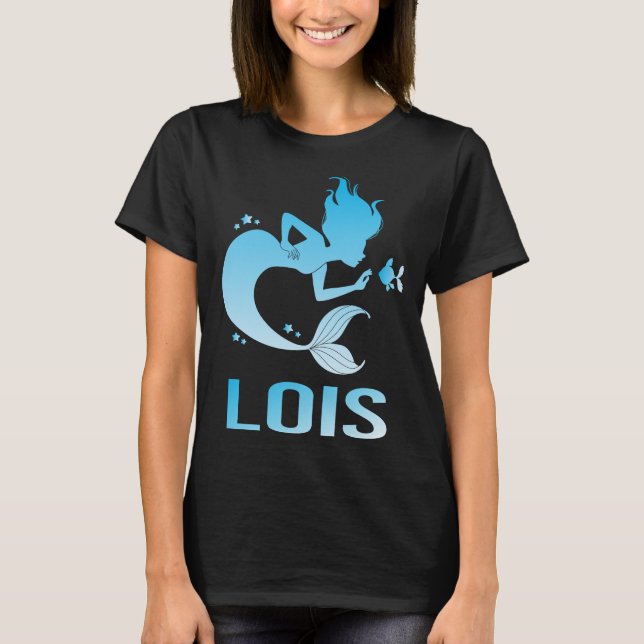 Lycklig Sjöjungfru - Lois Namn T Shirt (Framsida)