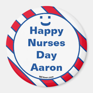 Lycklig sjukdag Aaron Smile Roligt Magnet