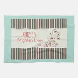 Lycklig sjukdag, Cute Bird på Rand Kökshandduk