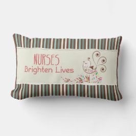 Lycklig sjukdag, Cute Bird på Rand Lumbarkudde