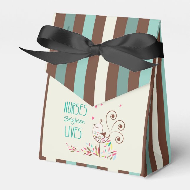 Lycklig sjukdag, Cute Bird på Rand Presentaskar (Framsidan Sidan)