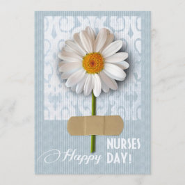 Lycklig sjukdag. Daisyns platta hälsningskort Kort