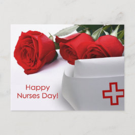 Lycklig sjukdag. Röd ros och sjukförsäkringskassan Vykort