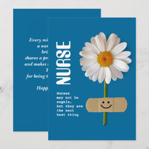 Lycklig sjukdag. Roligtens Daisy - platta hälsning Kort