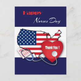 Lycklig sjukdag. USA Patriotic Vykort