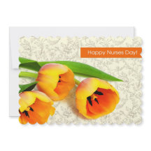 Lycklig sjukdag. Vår-Tulips-platta kort