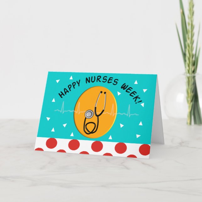 Lycklig sjukförsäkringskort 2 för sjuksköterskor i kort (Framsida)
